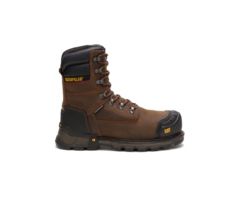 Caterpillar Kängor Sverige - Excavator XL 8" Waterproof Thinsulate™ Composite Toe Arbetsskor Herr MörkBruna BAH-932861